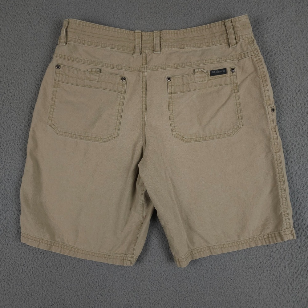 Columbia Shorts Men 32 Beige Chino Silver Ridge Hemp Blend Omni Shade Hiking - Picture 2 of 14